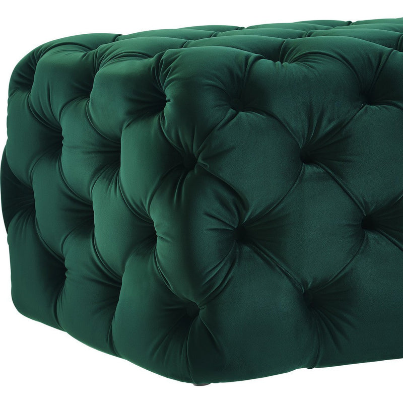 TOV Furniture Kaylee Jumbo Velvet Ottoman | Green TOV-O66
