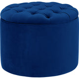 TOV Furniture Queen Velvet Storage Ottoman | Grey- TOV-OC145