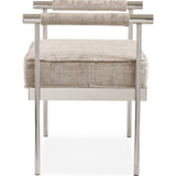 TOV Furniture Diva Textured Bench | Silver- TOV-OC3752