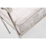 TOV Furniture Diva Textured Bench | Silver- TOV-OC3752