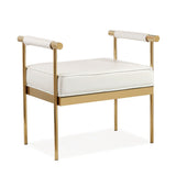 TOV Furniture Diva Eco-Leather Bench | White TOV-OC3714