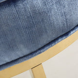 TOV Furniture Layla Shimmery Velvet Ottoman | Blue TOV-OC3716