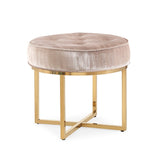 TOV Furniture Layla Velvet Ottoman | Grey TOV-OC3717