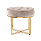 TOV Furniture Layla Velvet Ottoman | Grey TOV-OC3717