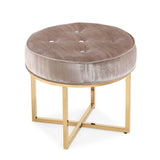 TOV Furniture Layla Velvet Ottoman | Grey TOV-OC3717