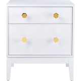 TOV Furniture Mila Lacquer Side Table | Matte White- TOV-OC4103