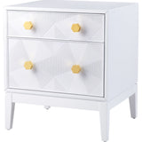 TOV Furniture Mila Lacquer Side Table | Matte White- TOV-OC4103