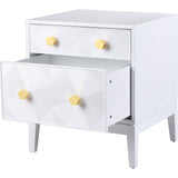 TOV Furniture Mila Lacquer Side Table | Matte White- TOV-OC4103