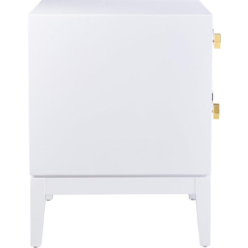 TOV Furniture Mila Lacquer Side Table | Matte White- TOV-OC4103