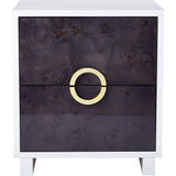 TOV Furniture Cavalli Lacquer Side Table | Grey Burl- TOV-OC4105