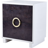 TOV Furniture Cavalli Lacquer Side Table | Grey Burl- TOV-OC4105