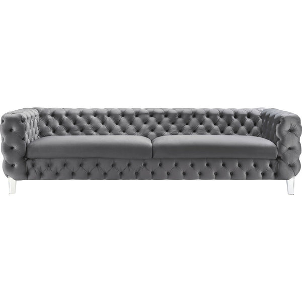 TOV Furniture Celine Velvet 108" Sofa | Grey- TOV-S132