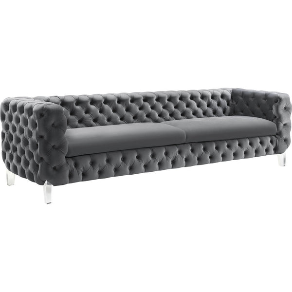 TOV Furniture Celine Velvet 108" Sofa | Grey- TOV-S132