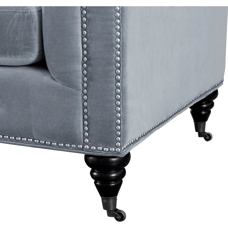 TOV Furniture Hanny Velvet Sofa | Grey- TOV-S48