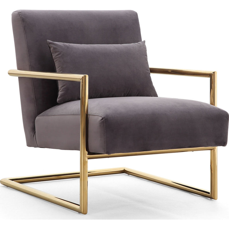 TOV Furniture Elle Velvet Chair | Grey- TOV-S6142