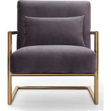 TOV Furniture Elle Velvet Chair | Grey- TOV-S6142
