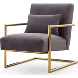 TOV Furniture Elle Velvet Chair | Grey- TOV-S6142