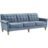 TOV Furniture Jonathan Velvet Sofa | Blue- TOV-S75