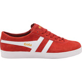 Gola Mens Trainer Suede Sneakers | Deep Red/White- CMA558-Size 13