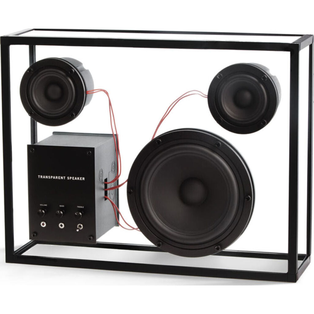 Transparent Sound System Transparent Sound Large Transparent Glass Speaker | Black – Sportique