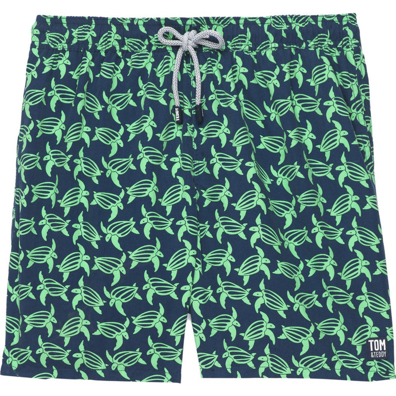 Tom & Teddy Turtle Swim Trunk | Navy & Green Size XL
