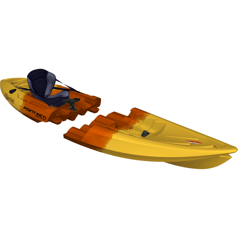 Point 65 Tequila! GTX Angler Modular Solo Kayak | Yellow/Orange