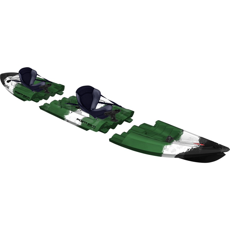 Point 65 Tequila! GTX Angler Modular Tandem Kayak | Green Camo