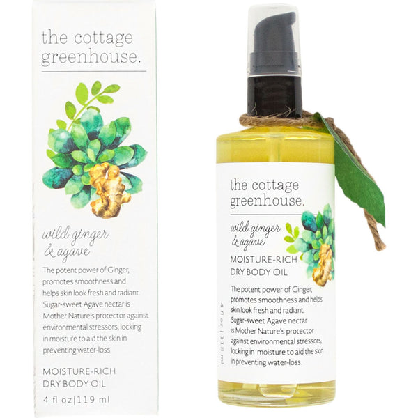 The Cottage Greenhouse Dry Body Oil | Wild Ginger & Agave