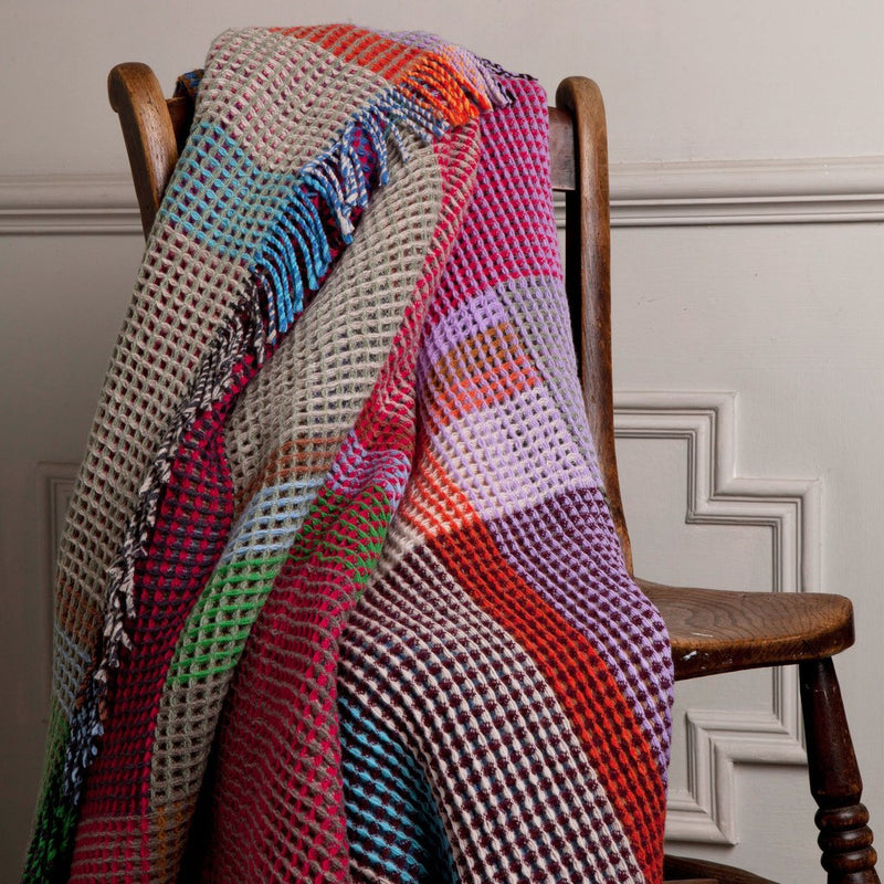 Wallace Sewell Virginia Small Lambswool Honeycomb | Multi-Pink