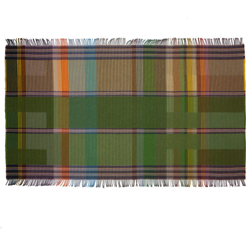 Wallace Sewell Eden Small Lambswool Pinstripe Throw | Multi-Green