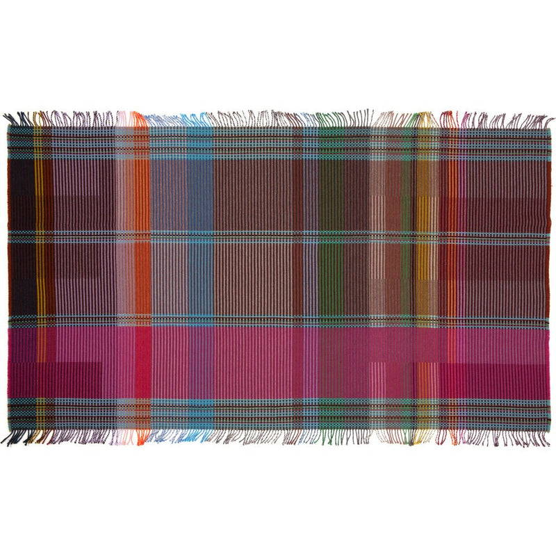 Wallace Sewell Emmeline Small Lambswool Pinstripe Throw | Multi-Pink