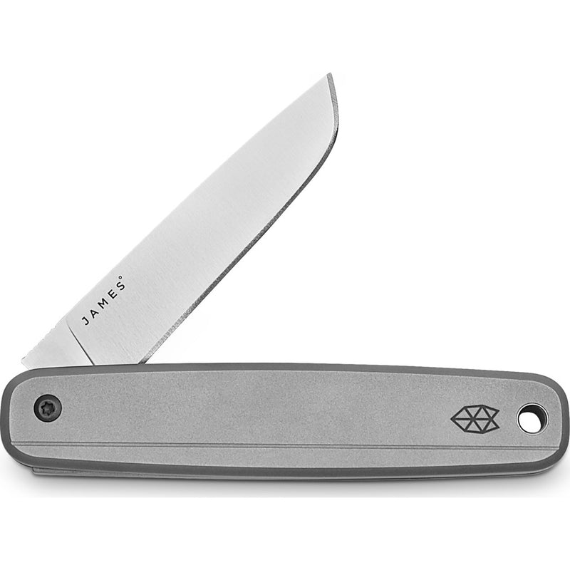 The James Brand County Folding Knife | Titanium/Stainless Straight