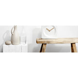 LEFF Amsterdam Tile25 Wall/Desk Clock | White/Bamboo
