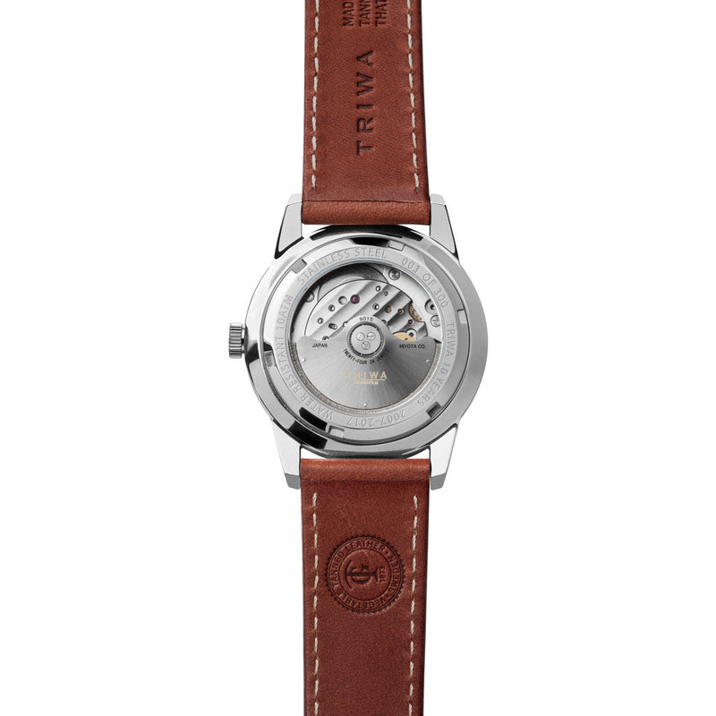 Triwa Brushed Grey Tio Watch | Brown Classic