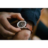Triwa Brushed Grey Tio Watch | Brown Classic