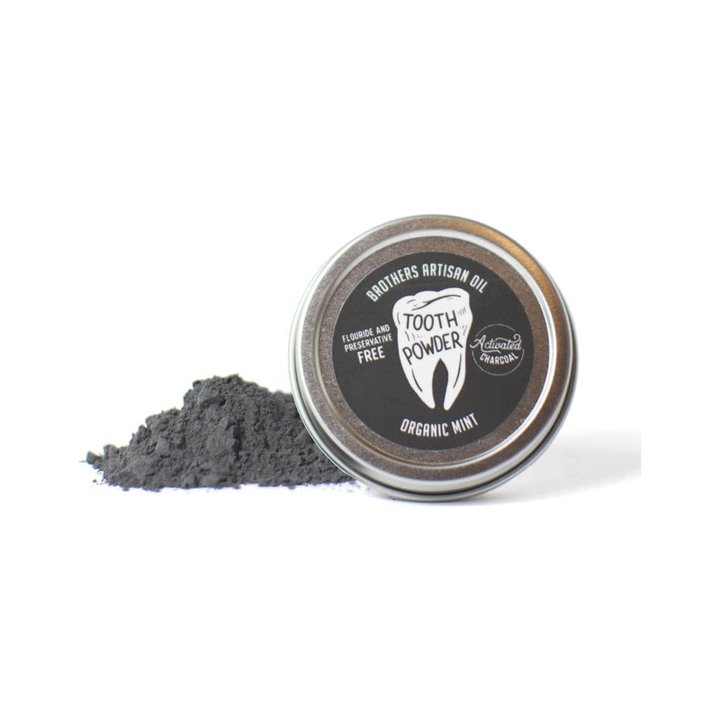 Brothers Artisan Activated Charcoal Tooth Powder | Organic Mint TPOMAC