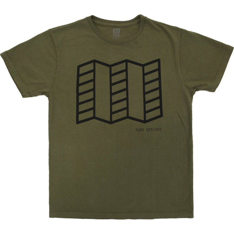 Topo Designs Men's Map Tee Shirt | Olive