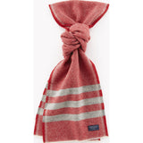 Faribault Trapper Wool Scarf | Red/Gray Stripe 1909 10x72
