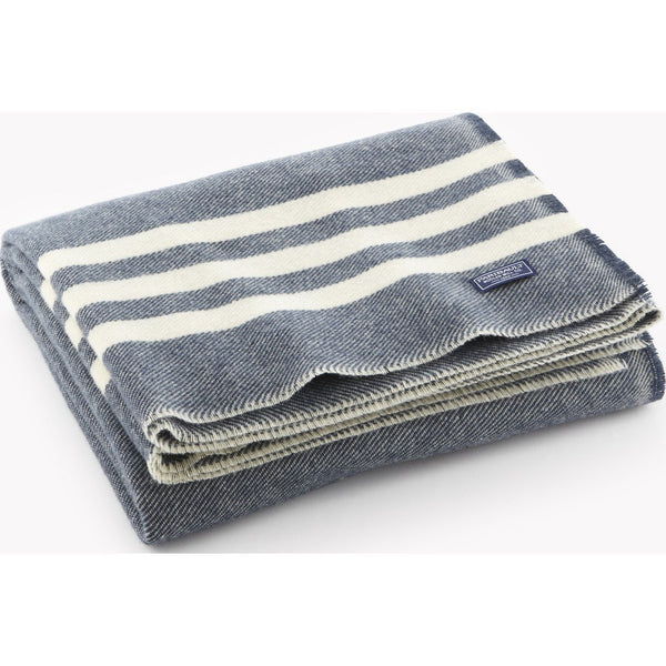 Faribault Trapper Wool Throw | Navy/Natural 6201 50" x 72"