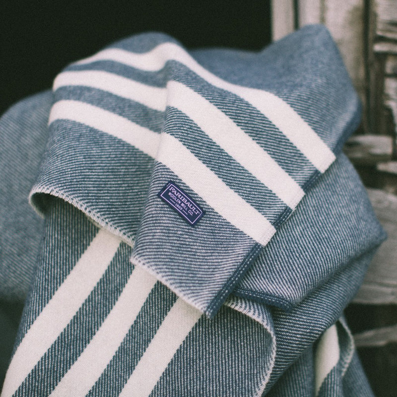 Faribault Trapper Wool Throw | Gray/Natural 6317 50x72