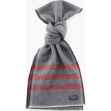 Faribault Trapper Wool Scarf | Navy/Red Stripe 9387 10x72