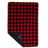 Faribault Buffalo Check Wool Travel Blanket | Red