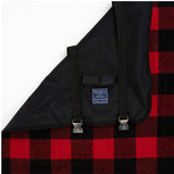 Faribault Buffalo Check Wool Travel Blanket | Red
