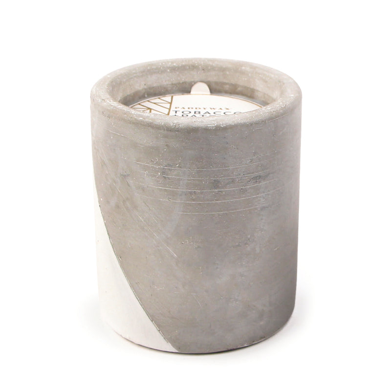 Paddywax Urban Large Candle in Concrete Vessel | Tobacco + Patchouli UR14