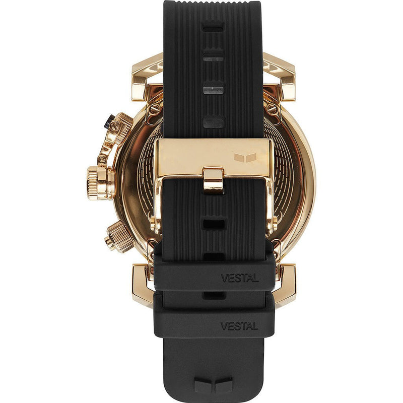 Vestal Uss Observer Chrono Watch | Black/Gold/Black OBCS009