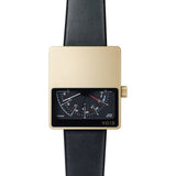 VOID V02MKII Matte Gold Analogue Watch | Black Leather