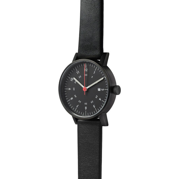 VOID V03D Round Date Black Watch | Black Leather V03D-BL/BL/BL