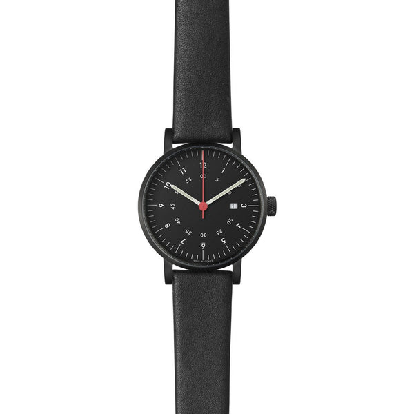 VOID V03D Round Date Black Watch | Black Leather V03D-BL/BL/BL