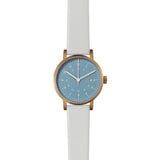 VOID V03D Copper Round Date Light Blue Watch | Grey Leather V03D-CO/GY/NY