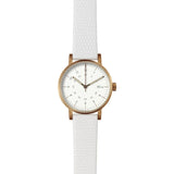 VOID V03D Round Date White Copper Watch | White Lizard Pattern V03D-CO/WL/WC